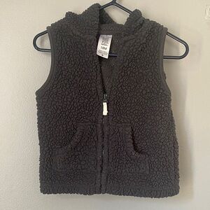 Cozy Black Sherpa Vest for Kids